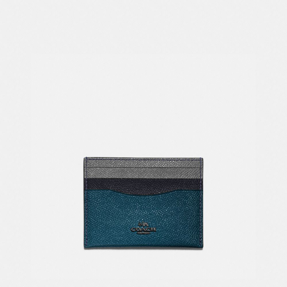 CARD CASE IN COLORBLOCK - GM/PEACOCK MULTI - COACH 12070