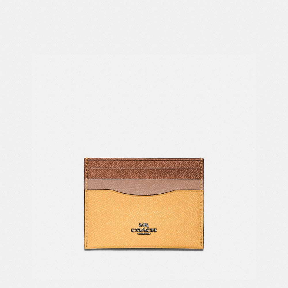 COACH 12070 Card Case In Colorblock V5/Honeycomb Multi