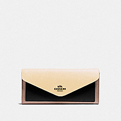 COACH 12122 - SOFT WALLET IN COLORBLOCK V5/BLACK MULTI