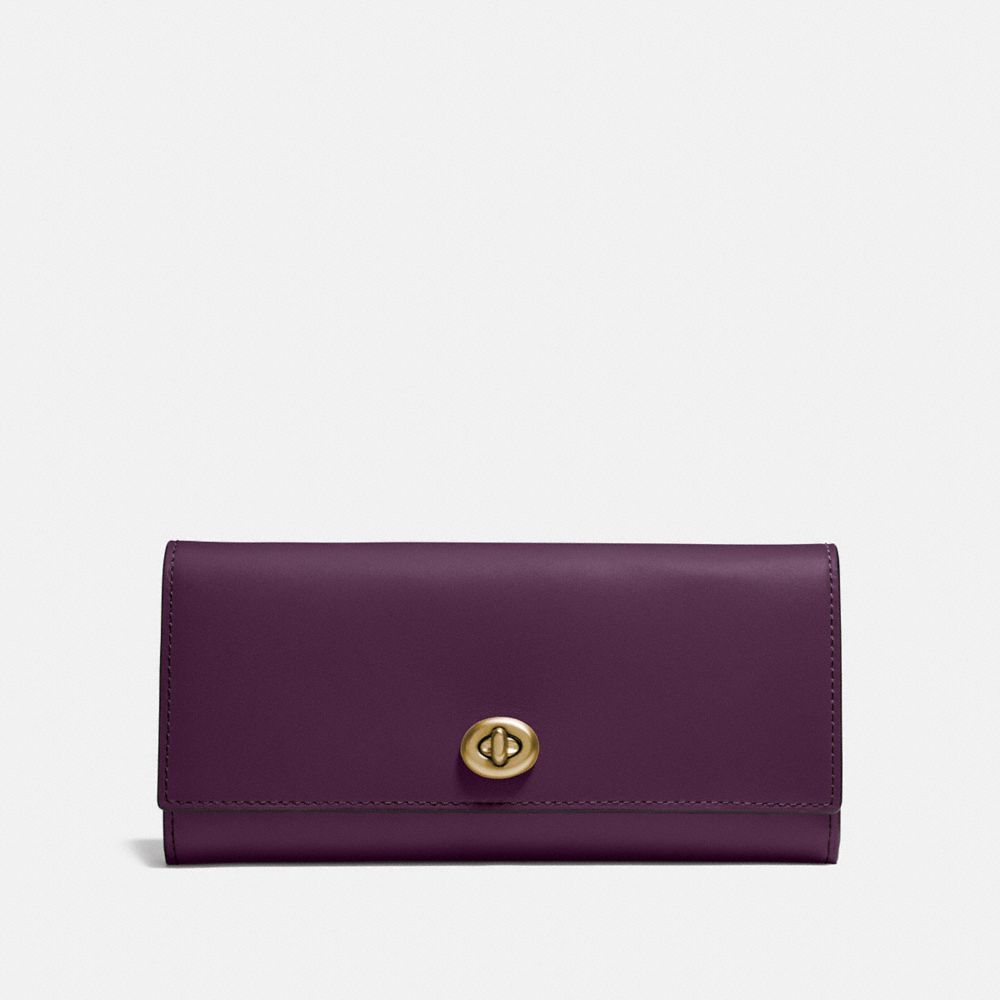 ENVELOPE WALLET - 12134 - PLUM/BRASS