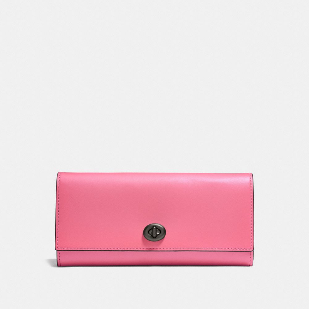 COACH 12134 Envelope Wallet BRIGHT PINK/BLACK COPPER