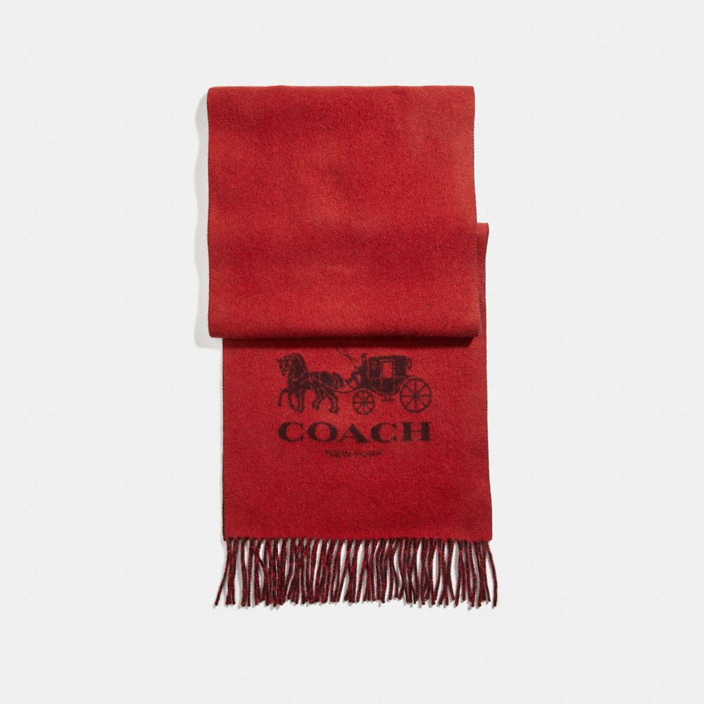 COACH 12166 SIGNATURE CASHMERE SCARF CARMINE-OXBLOOD