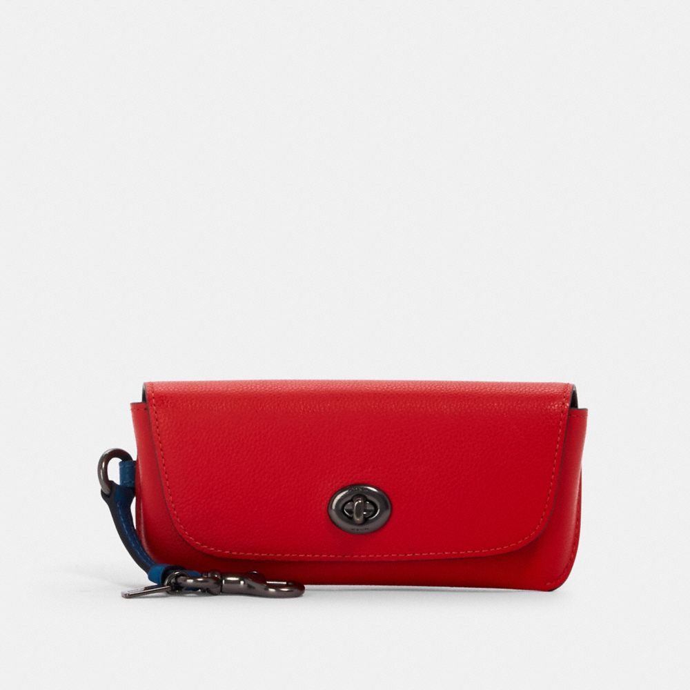 COACH 1267 - SUNGLASS CASE IN COLORBLOCK QB/MIAMI RED BLUE JAY