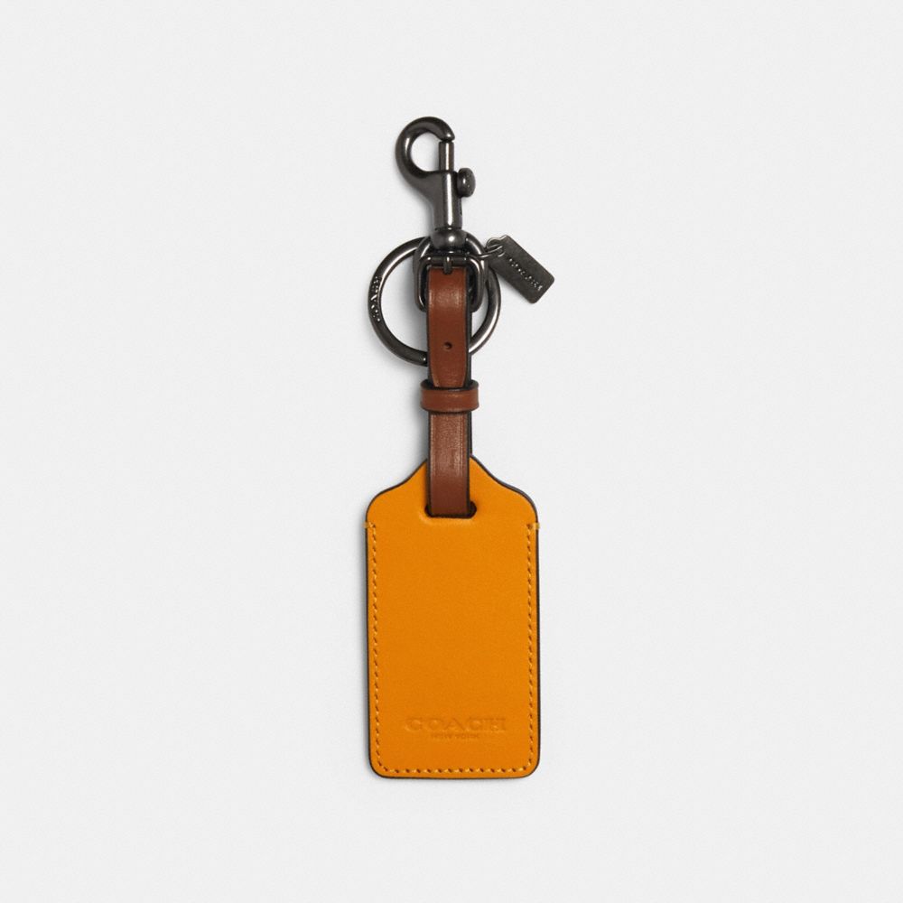 COACH 1274 Luggage Tag In Colorblock QB/TUMERIC REDWOOD