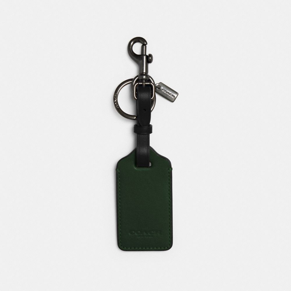 LUGGAGE TAG IN COLORBLOCK - QB/DARK CLOVER BLACK - COACH 1274