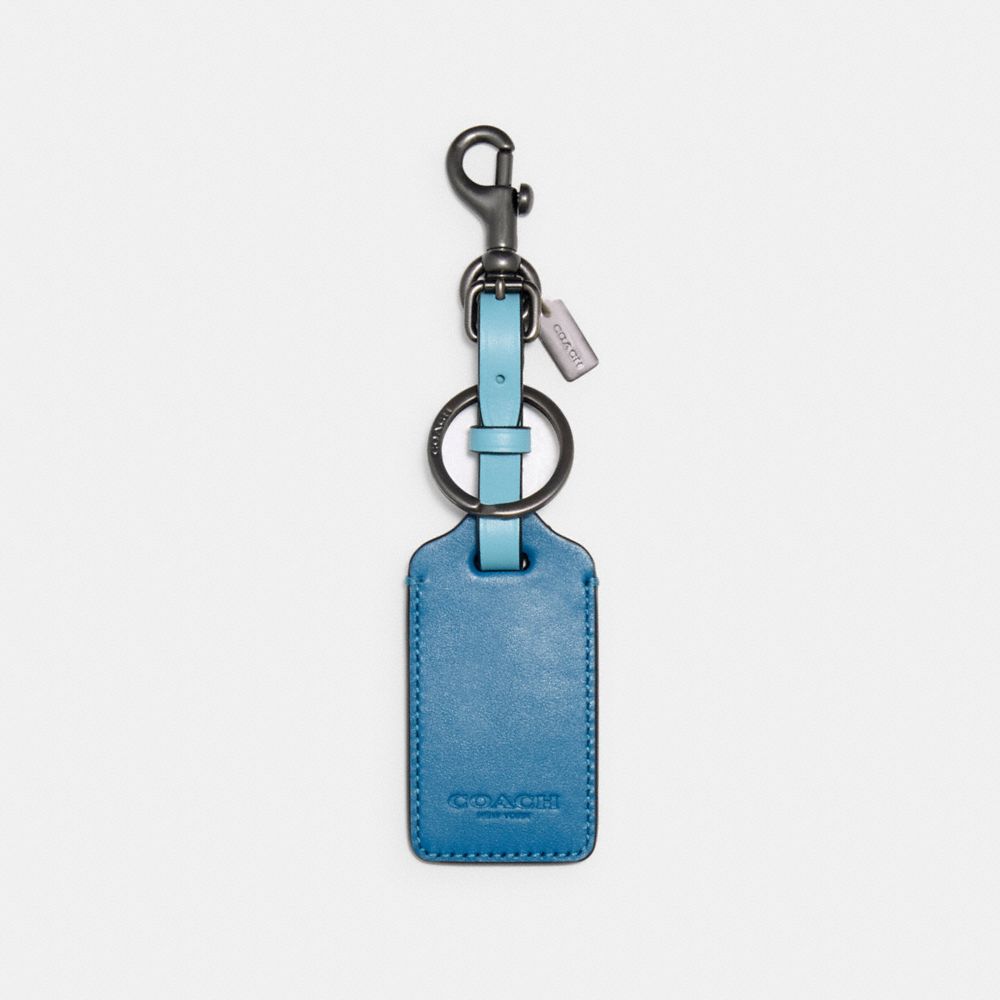 COACH 1274 LUGGAGE TAG IN COLORBLOCK QB/BLUE JAY RAIN