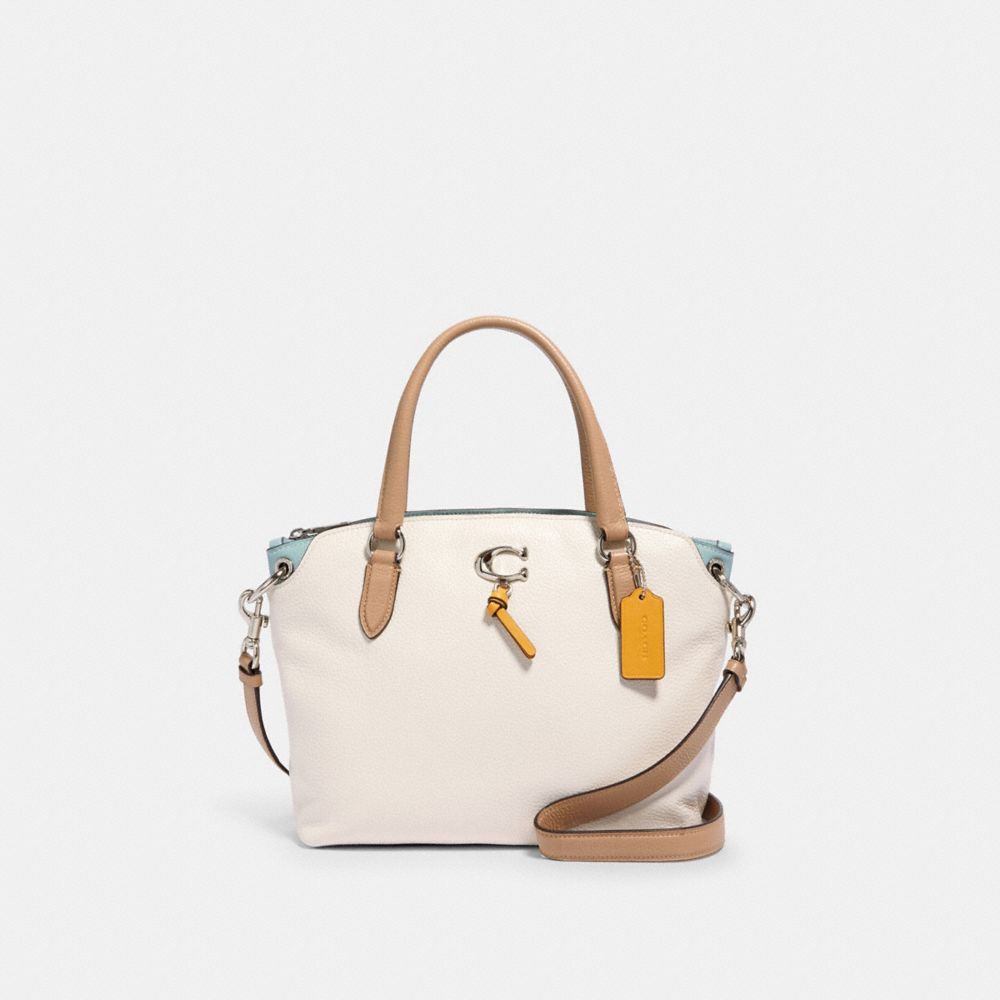 REMI SATCHEL IN COLORBLOCK - 1318 - SV/CHALK MULTI