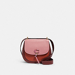 COACH REMI SADDLE BAG IN COLORBLOCK - IM/ROSE MULTI - 1330