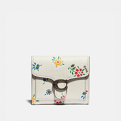 COACH TABBY SMALL WALLET WITH WILDFLOWER PRINT - V5/CHALK - 1364