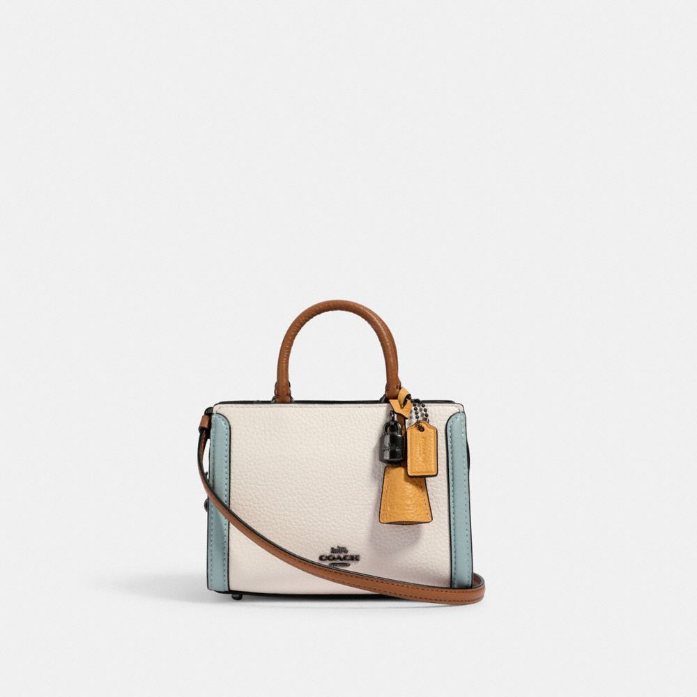 MICRO ZOE CROSSBODY IN COLORBLOCK - 1426 - QB/CHALK MULTI