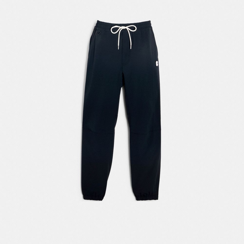 coach leather joggers