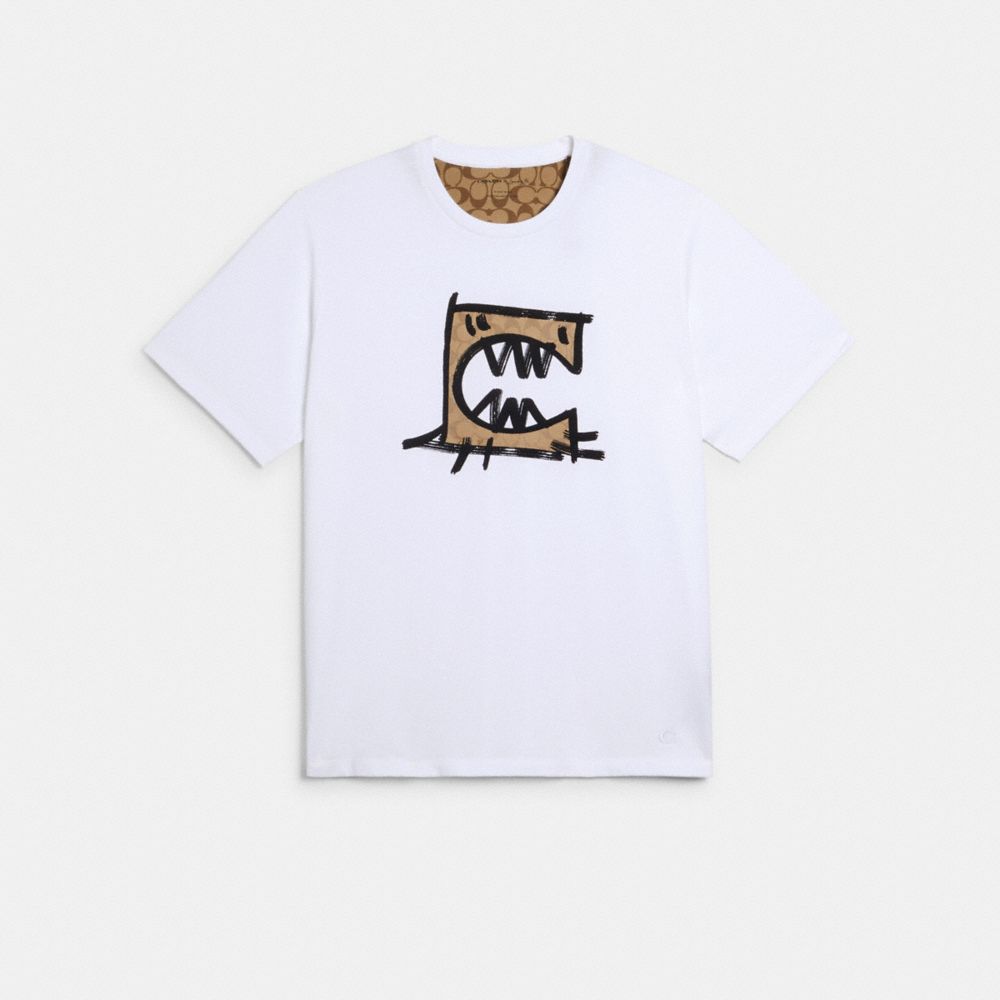 COACH 1437 T-SHIRT WITH REXY BY GUANG YU WHITE