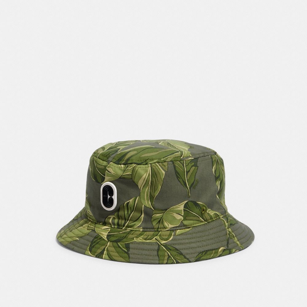 COACH 1442 Printed Bucket Hat GREEN MULTI