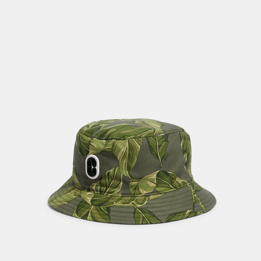 COACH PRINTED BUCKET HAT - GREEN MULTI - 1442