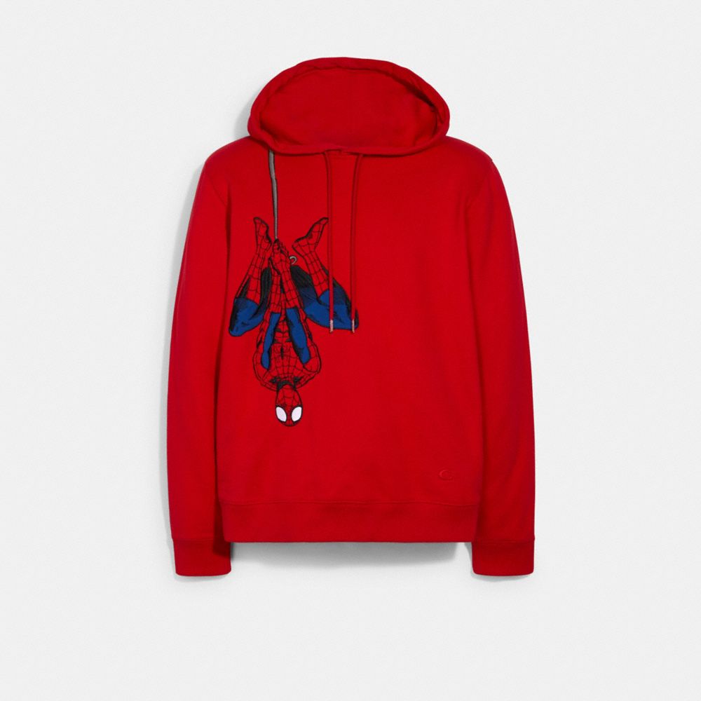 COACH 1443 - COACH â”‚ MARVEL SPIDER-MAN HOODIE - BARBADOS CHERRY ...