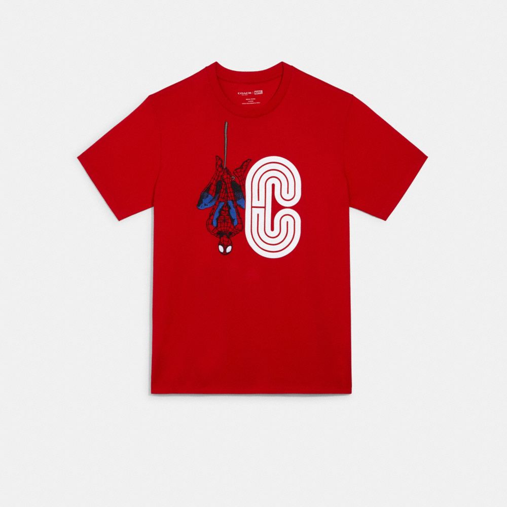 COACH 1450 Coach â”‚ Marvel Spider-man Signature T-shirt BARBADOS CHERRY