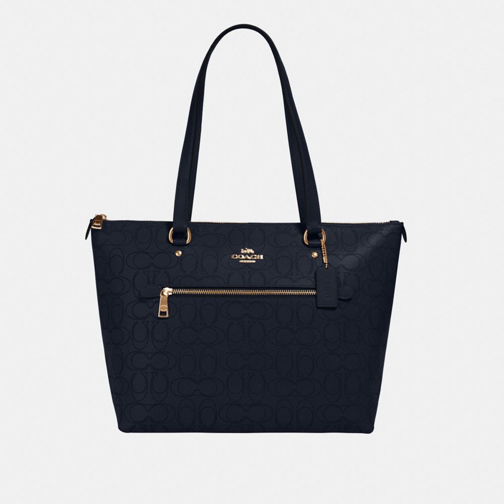 COACH 1499 Gallery Tote In Signature Leather IM/MIDNIGHT