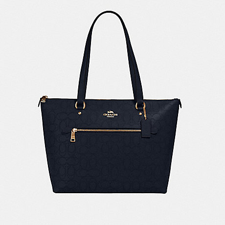 COACH 1499 GALLERY TOTE IN SIGNATURE LEATHER IM/MIDNIGHT