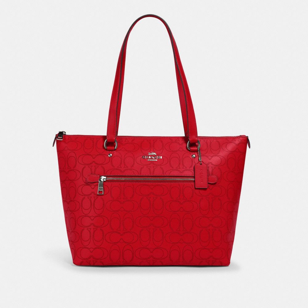 coach red tote