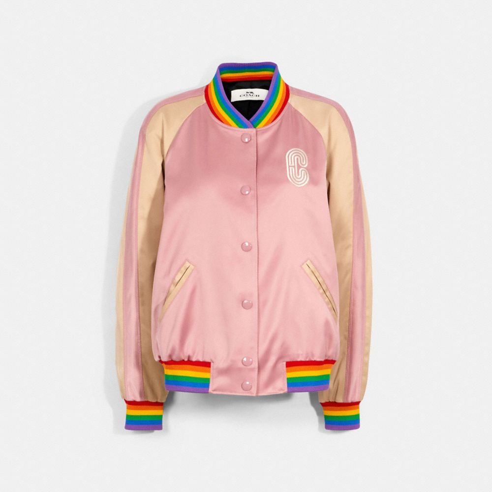 COACH 1535 Rainbow Souvenir Jacket PEARL PINK