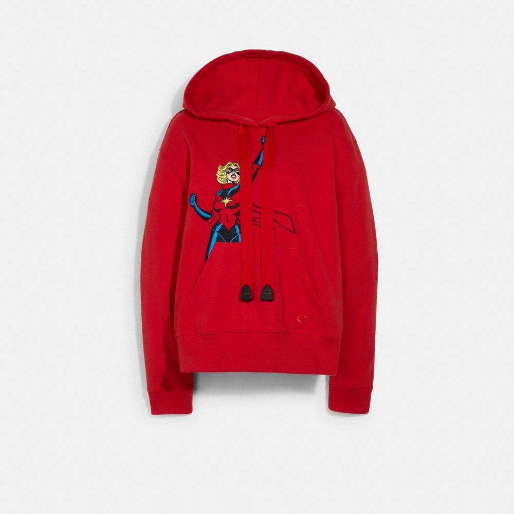 COACH â”‚ MARVEL CAROL DANVERS HOODIE - 1557 - RED