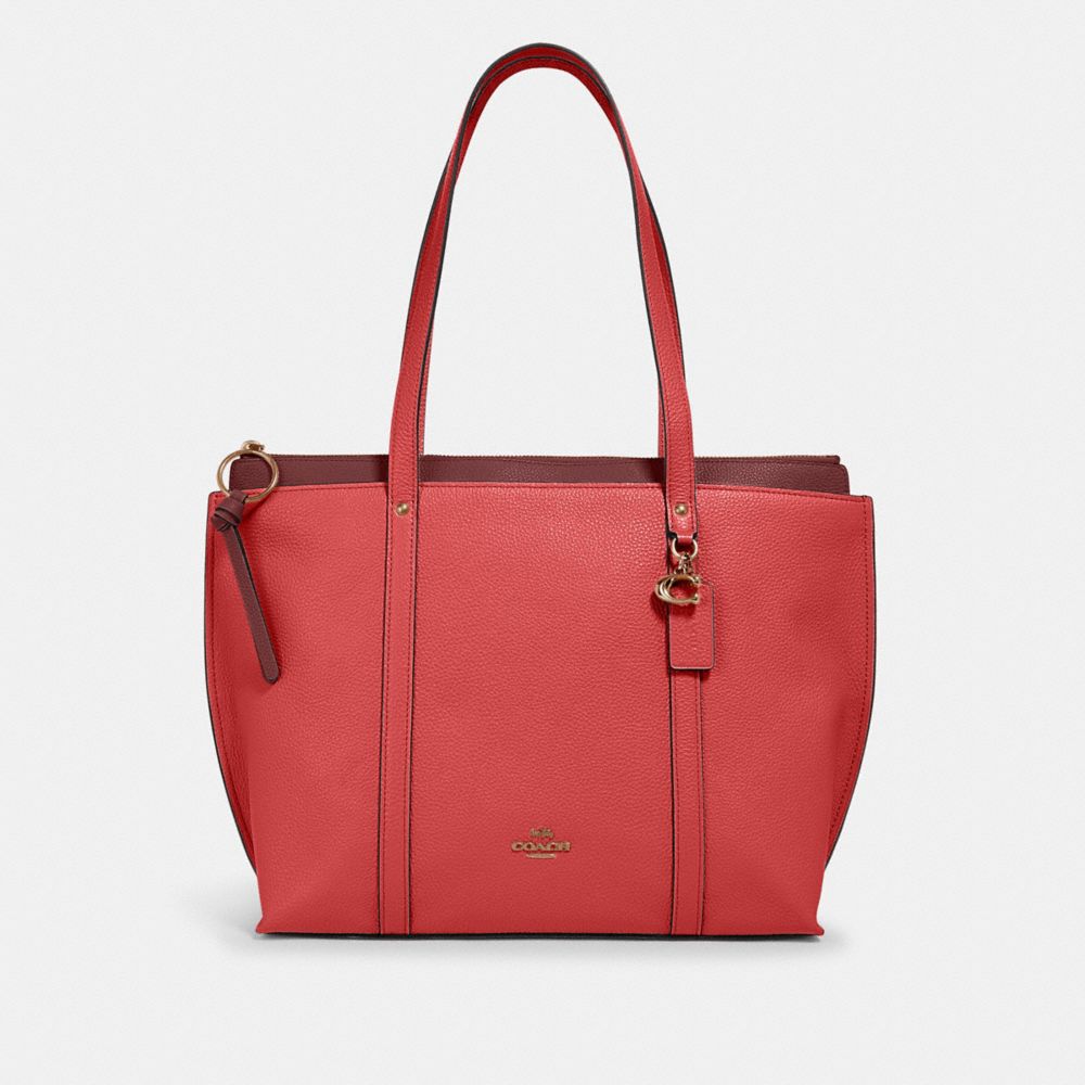 COACH MAY TOTE - IM/BRIGHT CORAL - 1573