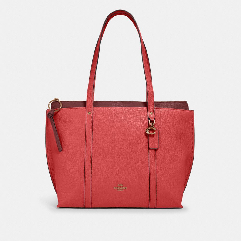 COACH 1573 MAY TOTE IM/BRIGHT CORAL