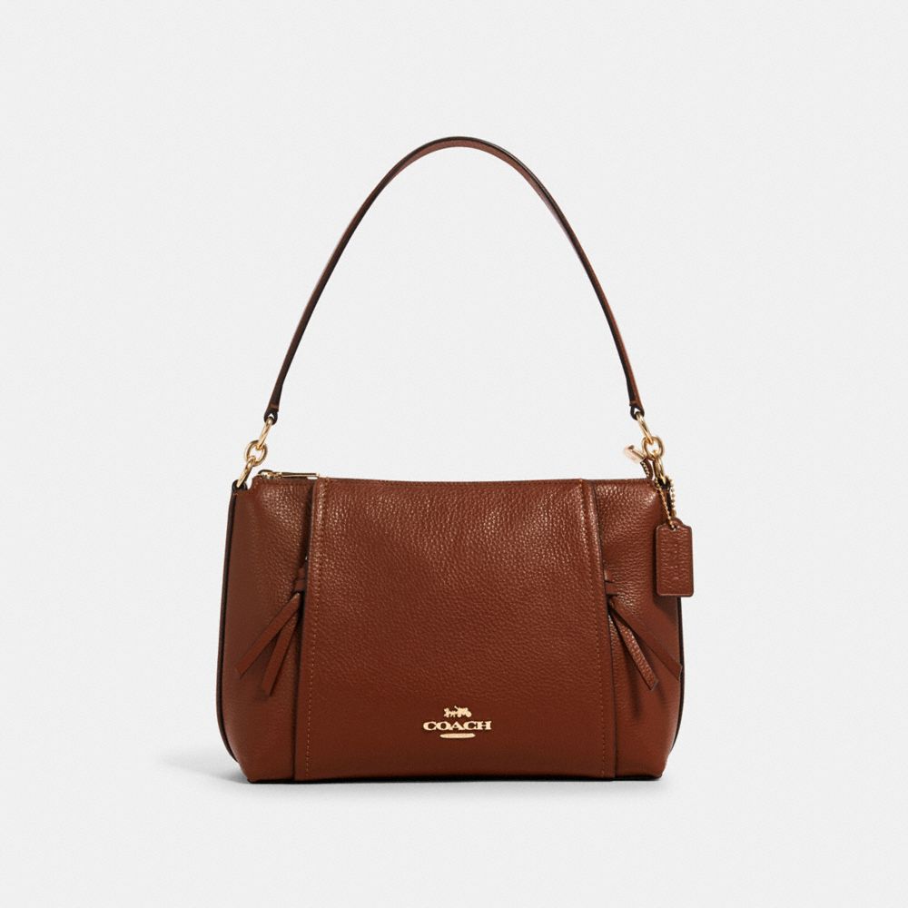 SMALL MARLON SHOULDER BAG - IM/REDWOOD - COACH 1597