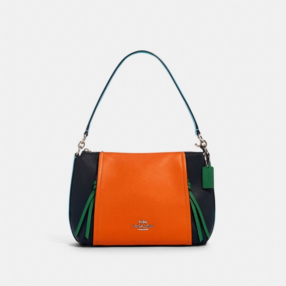 COACH 1598 Small Marlon Shoulder Bag In Colorblock SV/MIDNIGHT SEDONA MULTI