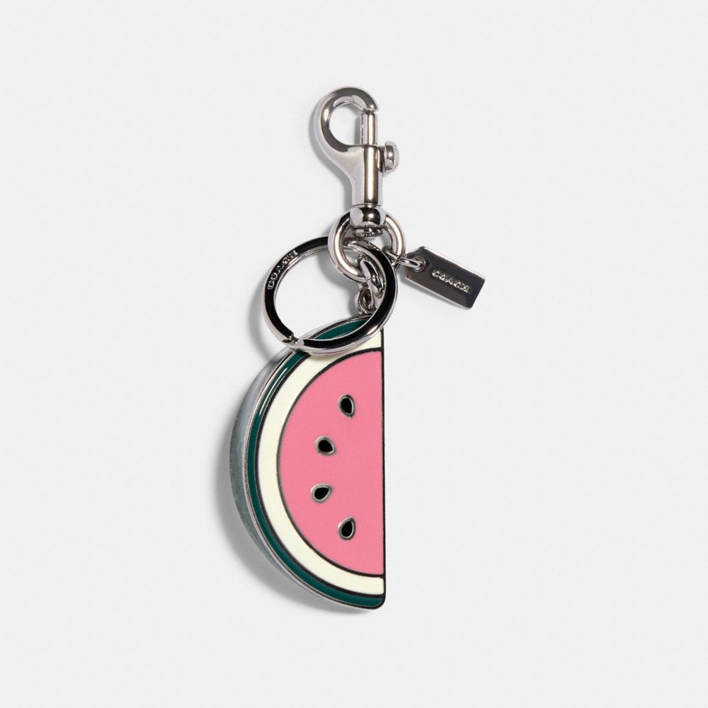 COACH 1628 WATERMELON SLICE BAG CHARM SV/PINK-LEMONADE