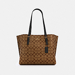 MOLLIE TOTE IN SIGNATURE CANVAS - IM/KHAKI/BLACK - COACH 1665