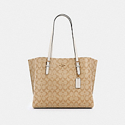 MOLLIE TOTE IN SIGNATURE CANVAS - IM/LIGHT KHAKI CHALK - COACH 1665