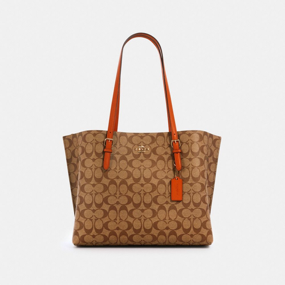 MOLLIE TOTE IN SIGNATURE CANVAS - IM/KHAKI SEDONA - COACH 1665