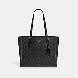 Mollie Tote In Signature Canvas - 1665 - Silver/Graphite/Black