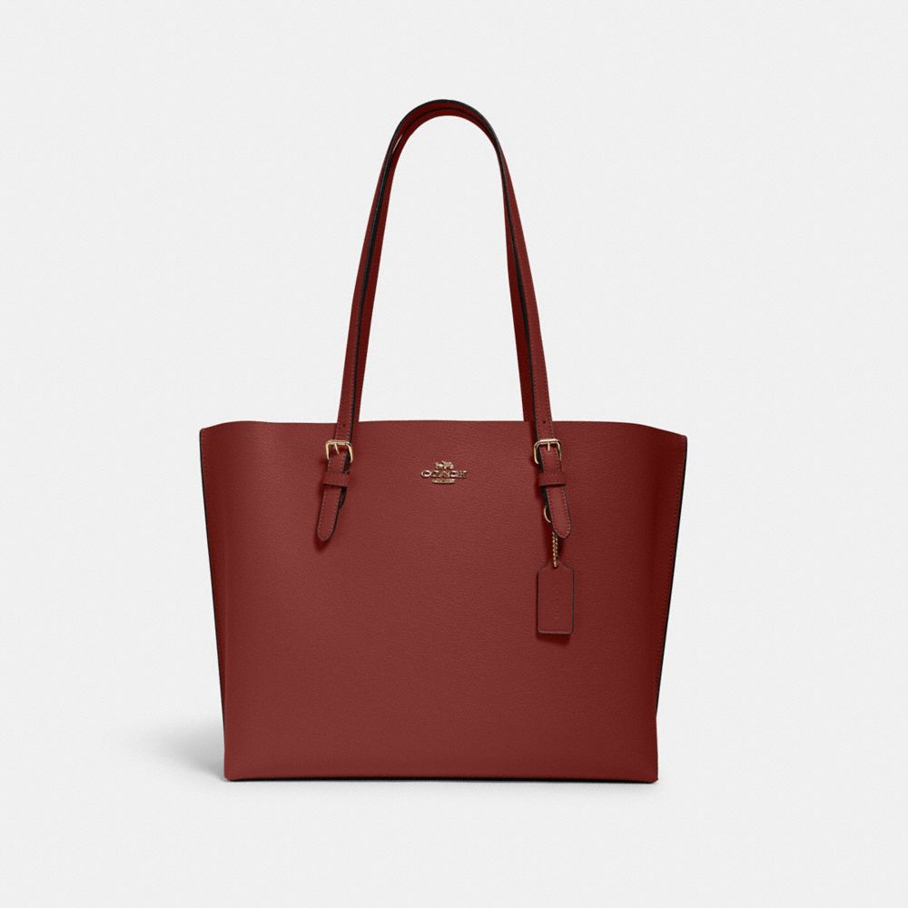 COACH Mollie Tote - GOLD/CHERRY - 1671