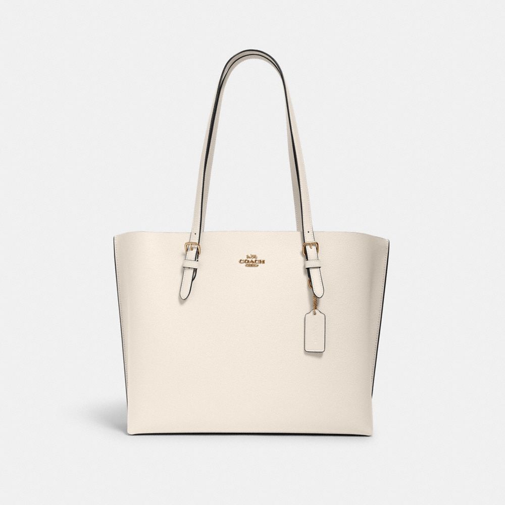 MOLLIE TOTE - IM/CHALK LIGHT SADDLE - COACH 1671