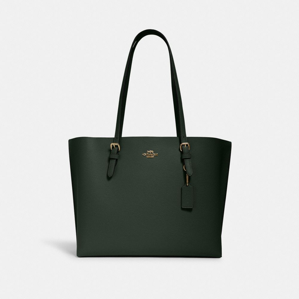 COACH 1671 Mollie Tote GOLD/AMAZON GREEN