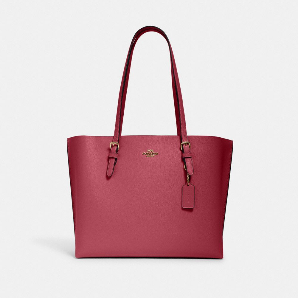 COACH 1671 Mollie Tote GOLD/ROUGE
