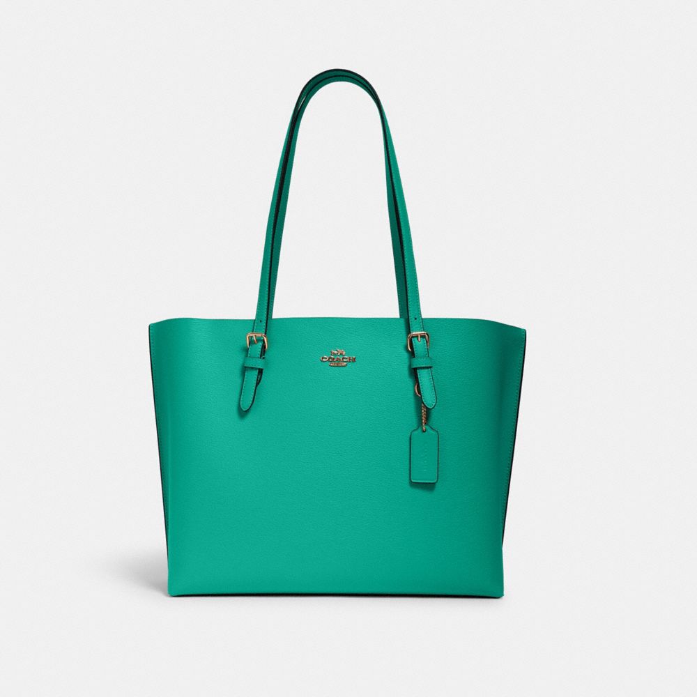 COACH 1671 Mollie Tote IM/GREEN/VANILLA CREAM