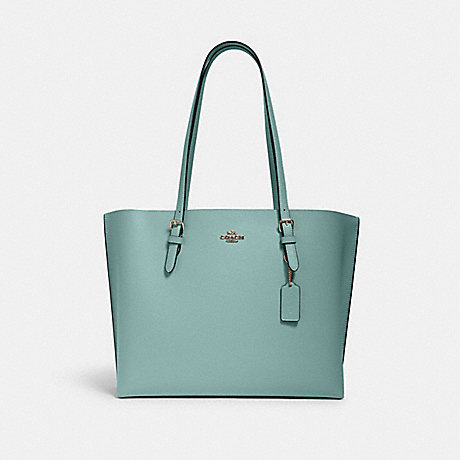 COACH Mollie Tote - LIGHT TEAL/SILVER - 1671