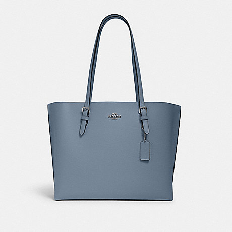 COACH Mollie Tote - SILVER/MARBLE BLUE - 1671