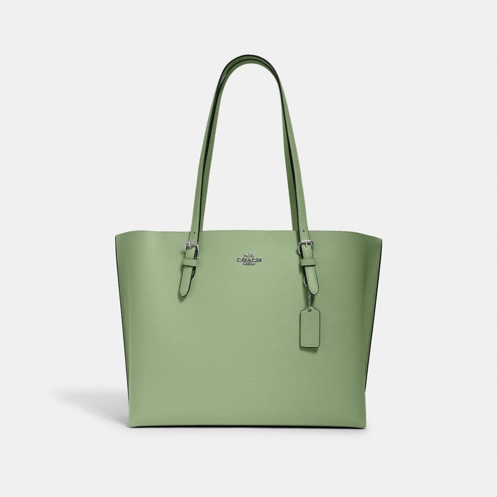 COACH 1671 Mollie Tote Silver/Pale Pistachio