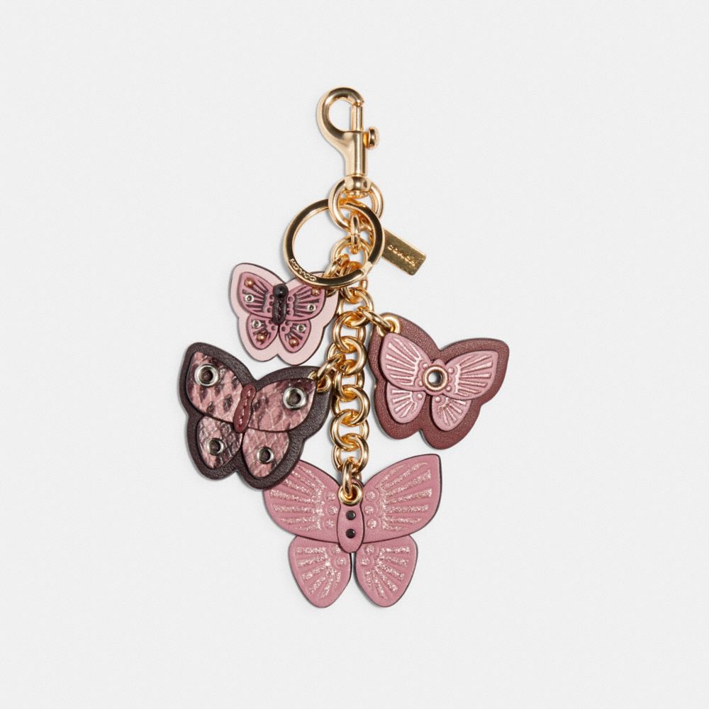 BUTTERFLY CLUSTER BAG CHARM - IM/ROSE MULTI - COACH 1674