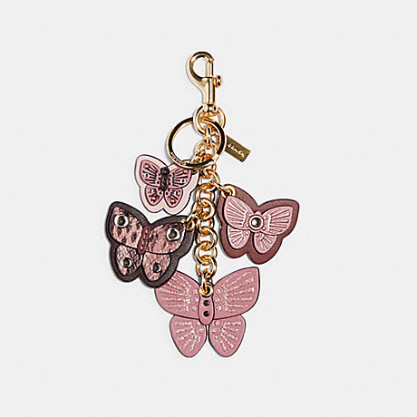 COACH 1674 BUTTERFLY CLUSTER BAG CHARM IM/ROSE MULTI