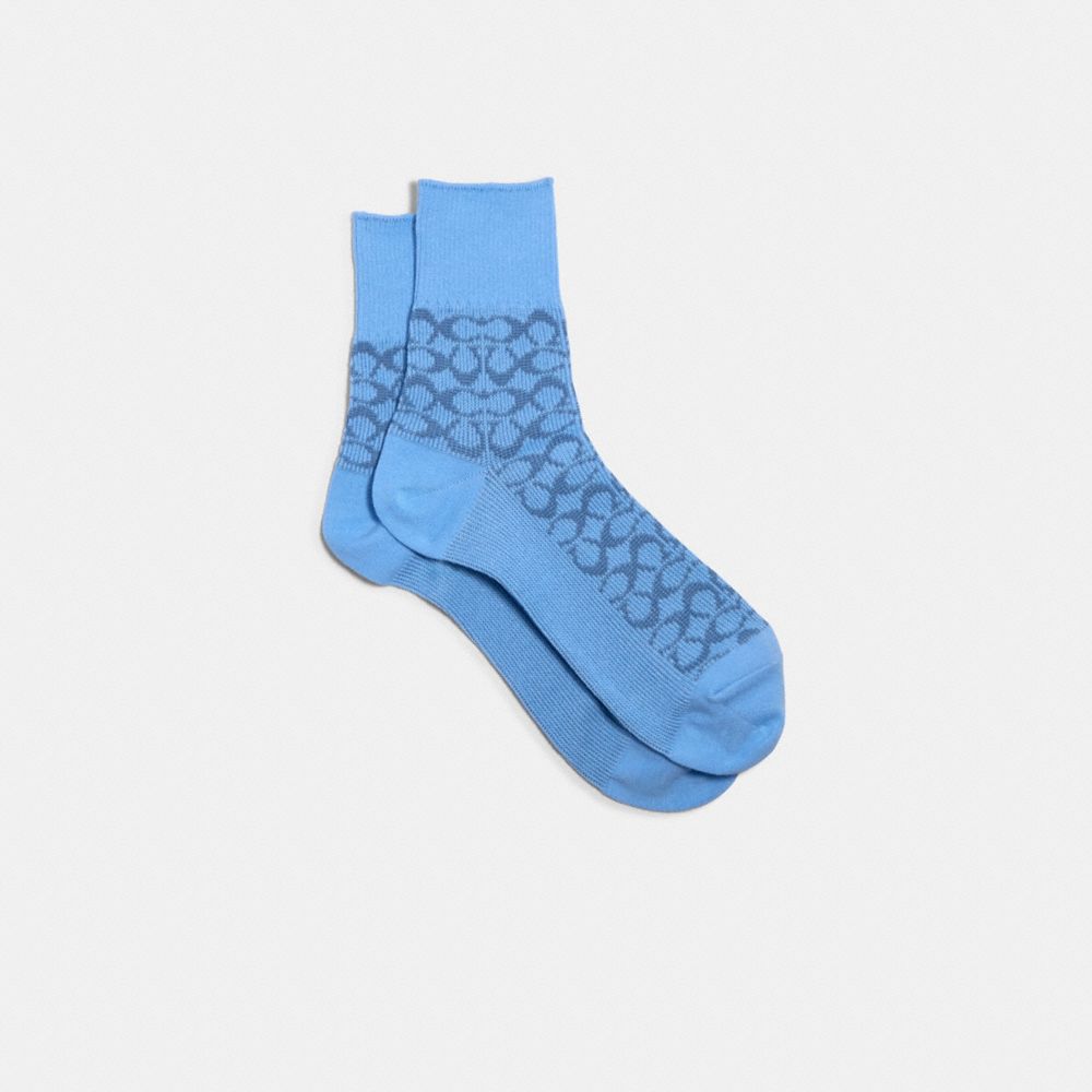 SIGNATURE COLOR SOCKS - BLUE - COACH 170