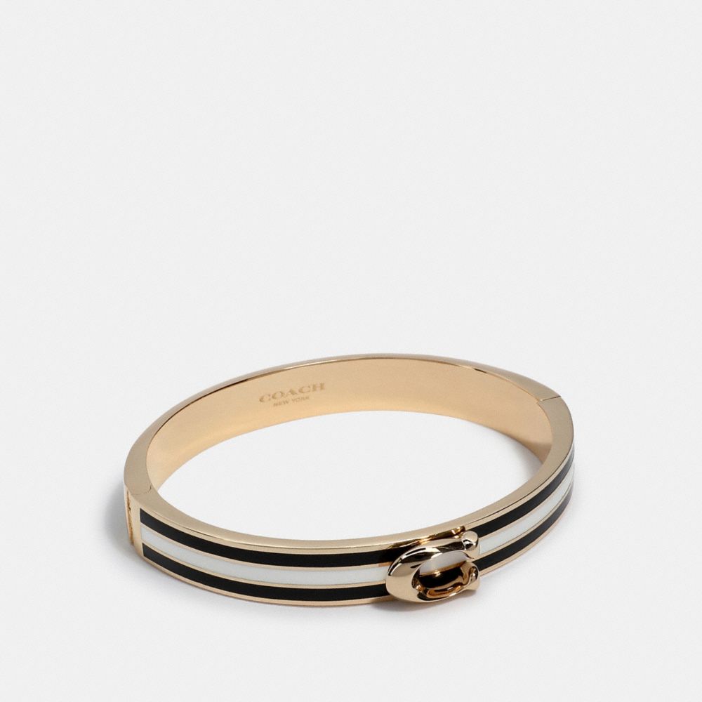 COACH SIGNATURE BANGLE - GD/BLACK/CHALK - 1729