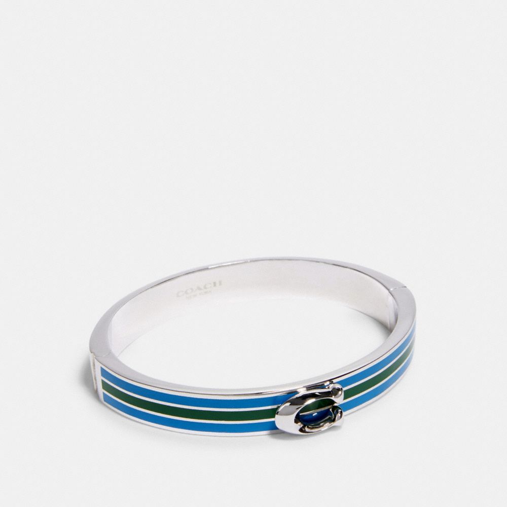 SIGNATURE BANGLE - SV/AQUA/SHAMROCK - COACH 1729