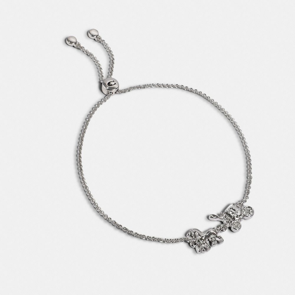 COACH 1748 - HORSE AND CARRIAGE SLIDER BRACELET - SILVER | COACH WOMEN