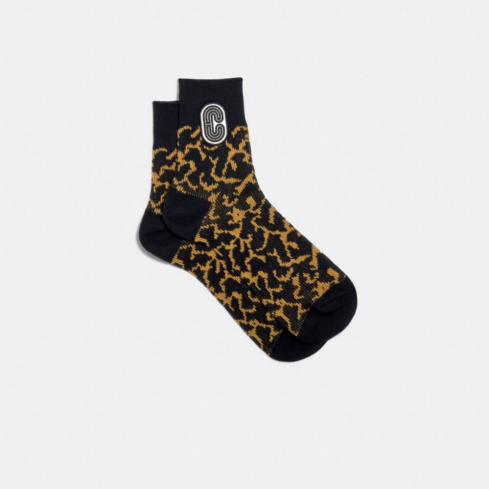 ANIMAL PRINT SOCKS - YELLOW MULTICOLOR - COACH 174