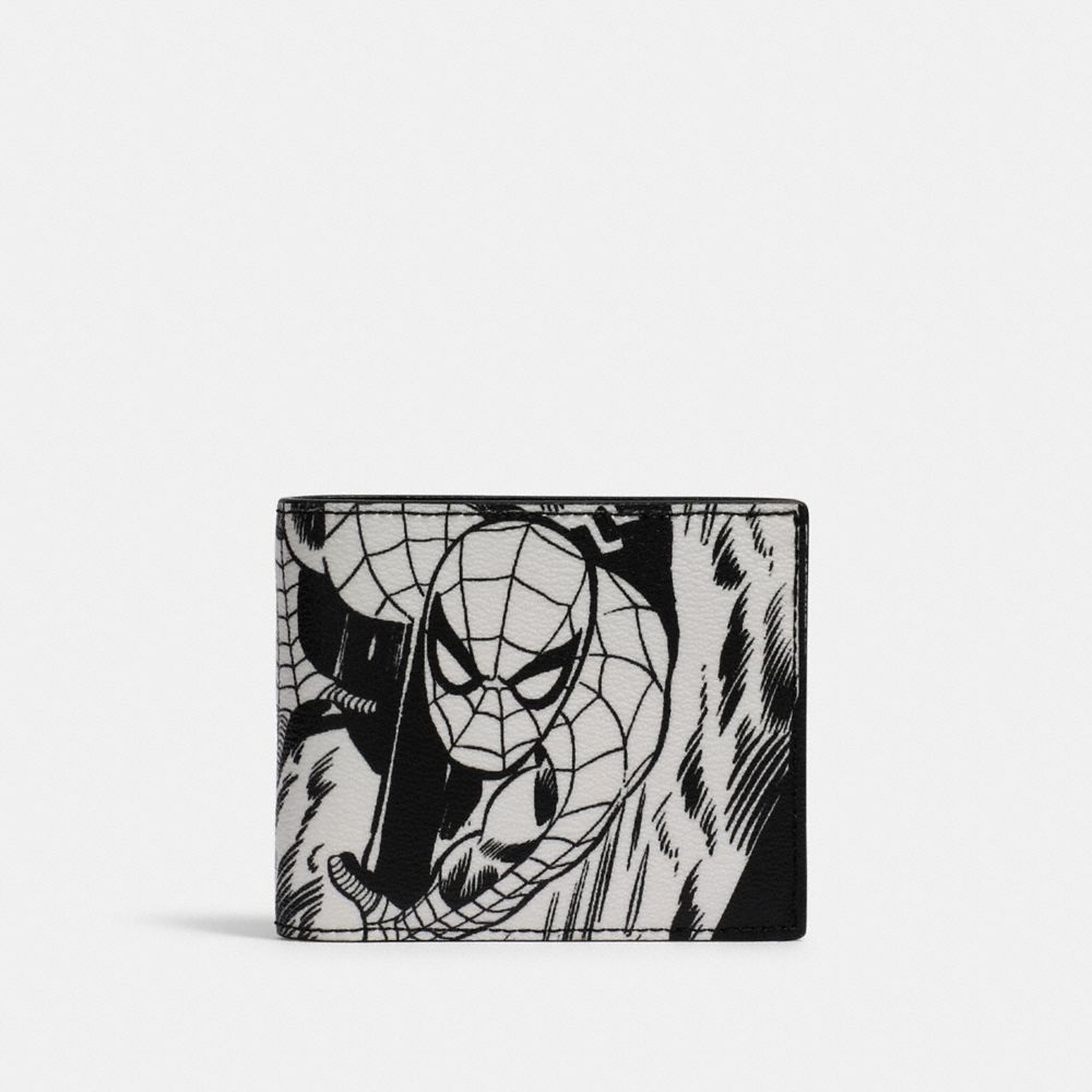 COACH COACH â”‚ MARVEL 3-IN-1 WALLET WITH COMIC BOOK PRINT - QB/BLACK MULTI - 1837